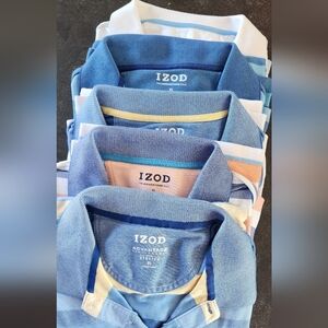 5 Izod Men's Polo Collection - Blue, Pink, Yellow Accents